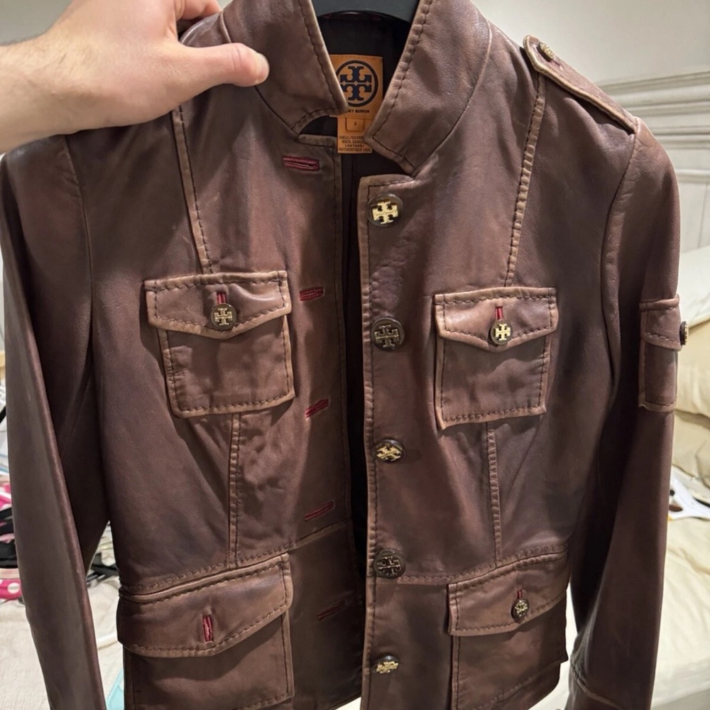 Tory Burch Brown Military Jacket for Men